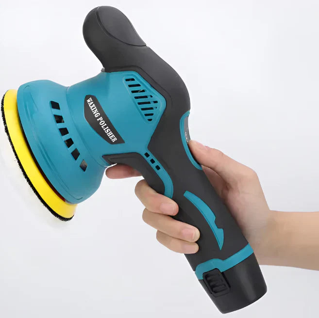 Aparat Polish Auto, 2 Acumulatori 36V, fara fir, portabil, 2500-5000 Rpm, 8 Viteze, Albastru/Negru