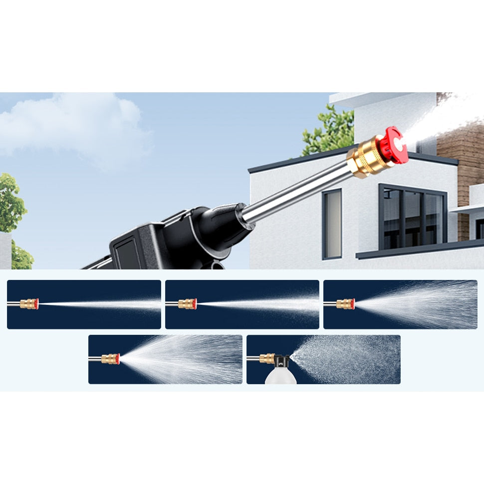 Aparat de spalat electric cu presiune puternica, cu 2 acumulator 48V, 8L/min, 30 Bari