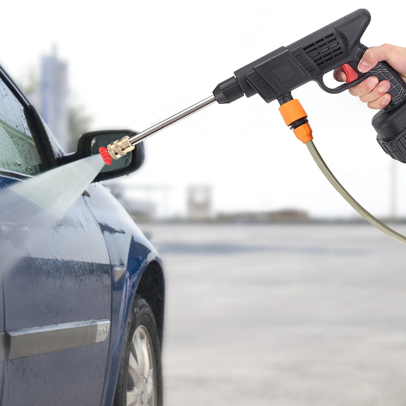 Aparat de spalat electric cu presiune puternica, cu 2 acumulator 48V, 8L/min, 30 Bari