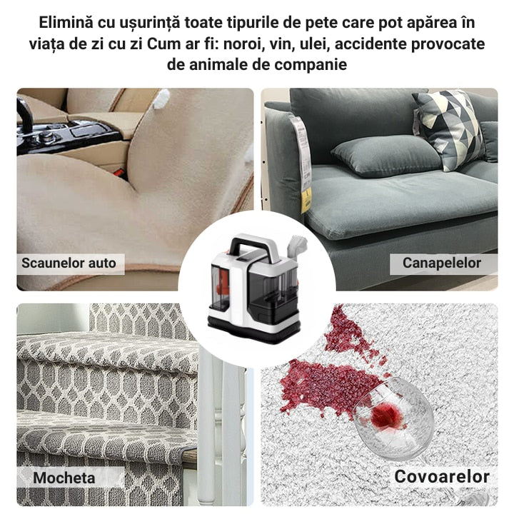 Aspirator Profesional de Curatare prin Injectie-Extractie, Curatator de pete textile, Saltele, Covoare, Tapiserii, Mochete, Podele, 4200W