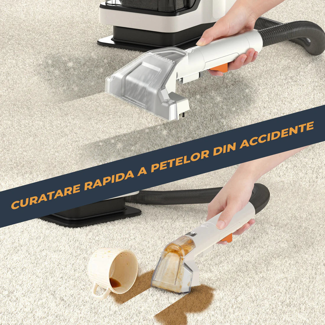 Aspirator Profesional de Curatare prin Injectie-Extractie, Curatator de pete textile, Saltele, Covoare, Tapiserii, Mochete, Podele, 4200W
