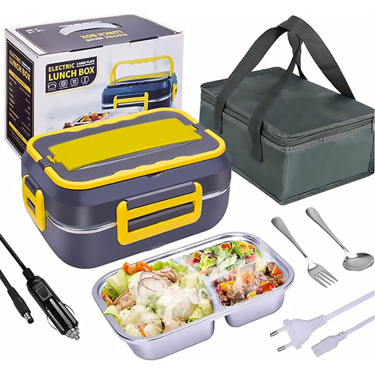 Caserola Electrica Portabila 1.5L, Incalzitor Alimente, Alimentare Casa + Auto, 19.8x11.6x26.8 cm