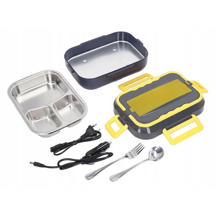 Caserola Electrica Portabila 1.5L, Incalzitor Alimente, Alimentare Casa + Auto, 19.8x11.6x26.8 cm