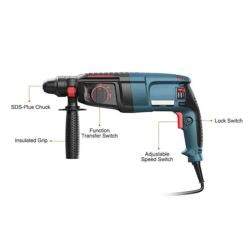 Ciocan-Rotopercutor Leihmann – 2500W, Multifunctional cu Valiza de Transport