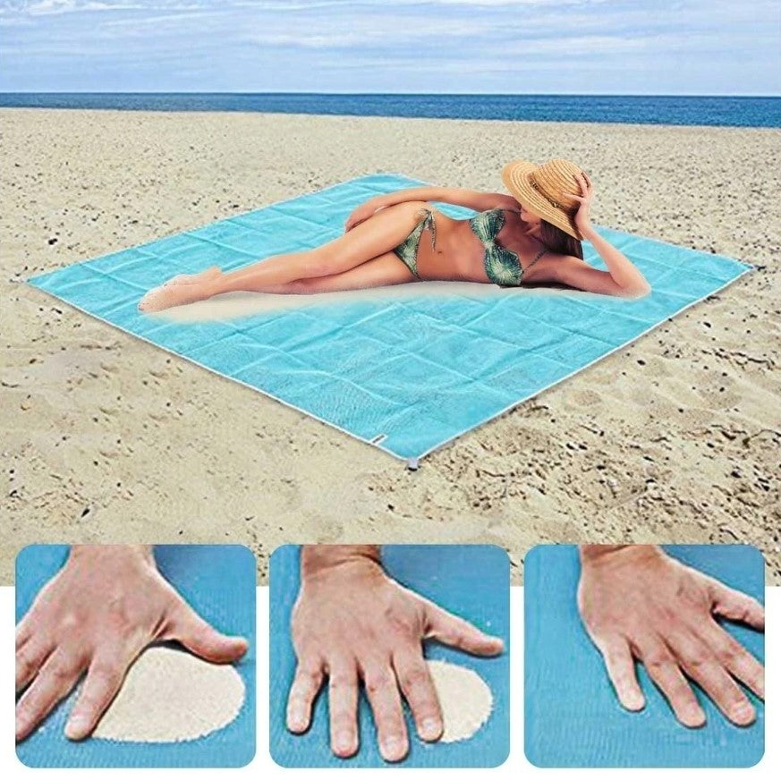 Covor plaja si picnic, rogojina care indeparteaza nisipul, 200x150 cm