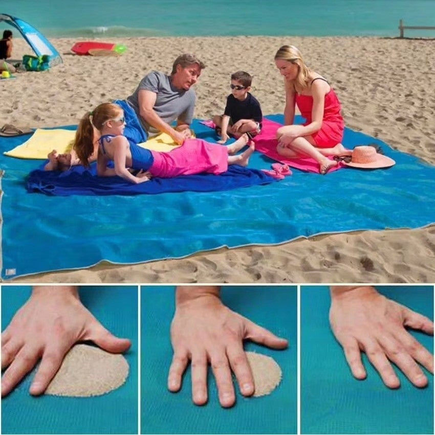 Covor plaja si picnic, rogojina care indeparteaza nisipul, 200x150 cm
