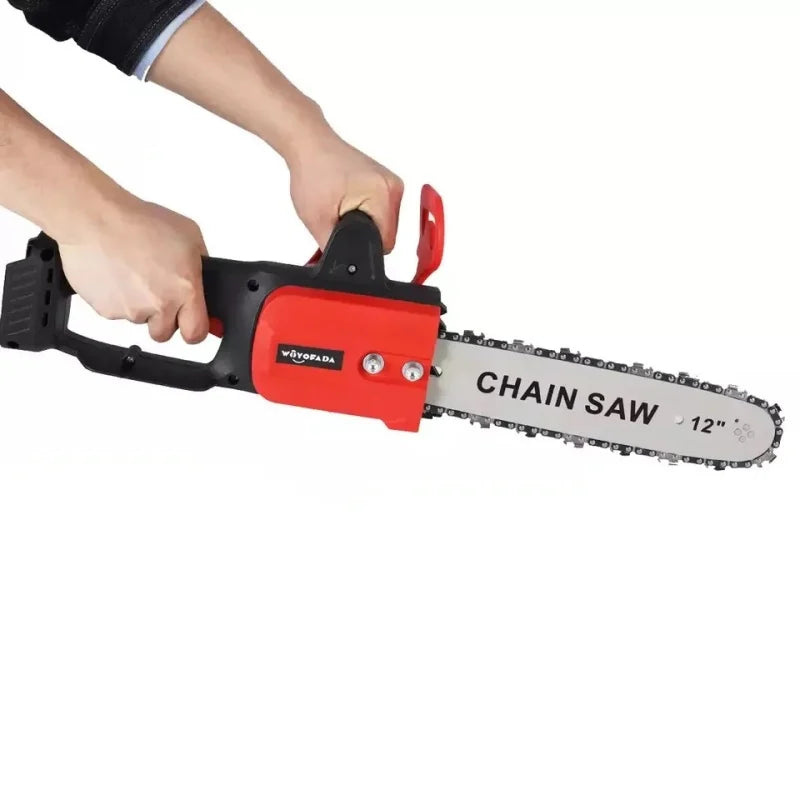 Drujba electrica cu lant 12 inch, cu 2 Acumulatori, 48 V, Lithium, 2 lanturi, 1200 W, 4800rpm, 305mm