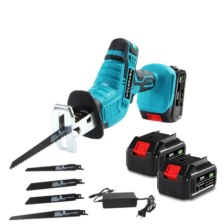 Fierastrau electric sabie, 9000mAh, 12000 RPM, Fara fir, cu 2 Acumulatori 48V