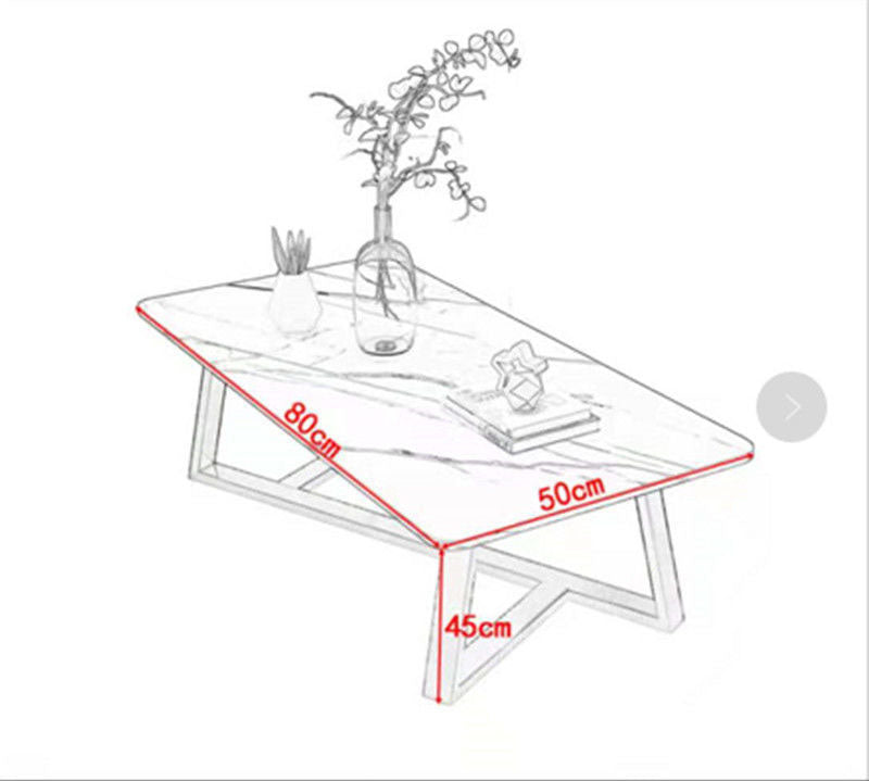 Masa cafea pentru living room, blat MDF, picioare metal in X