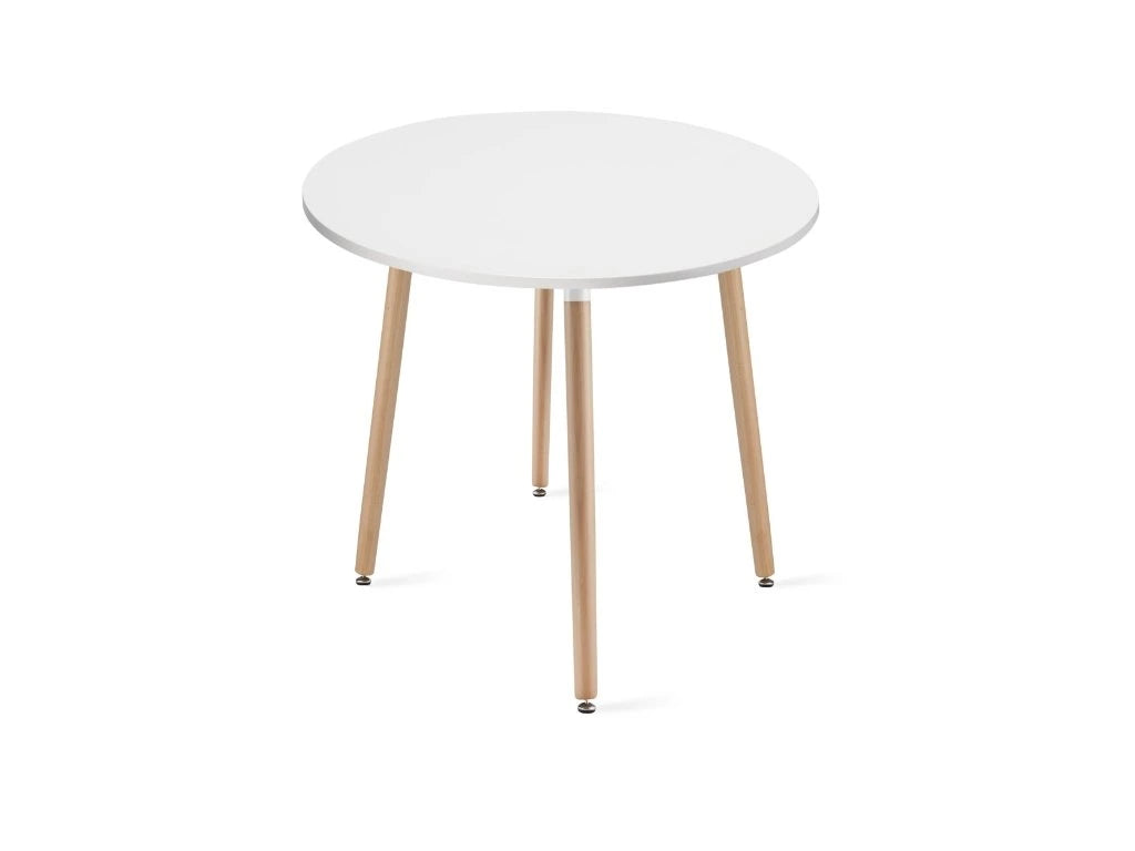 Masa de sufragerie rotunda alba KAMI 80x80 cm