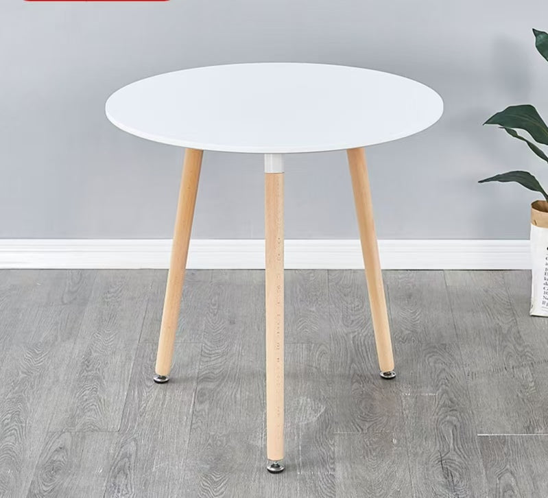 Masa de sufragerie rotunda alba KAMI 80x80 cm