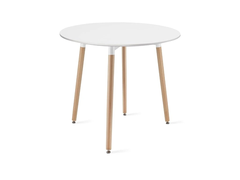 Masa de sufragerie rotunda alba KAMI 80x80 cm