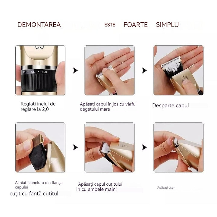 Masina pentru Tuns Animale, fara fir, 1200 mAh, accesorii incluse, Dailing