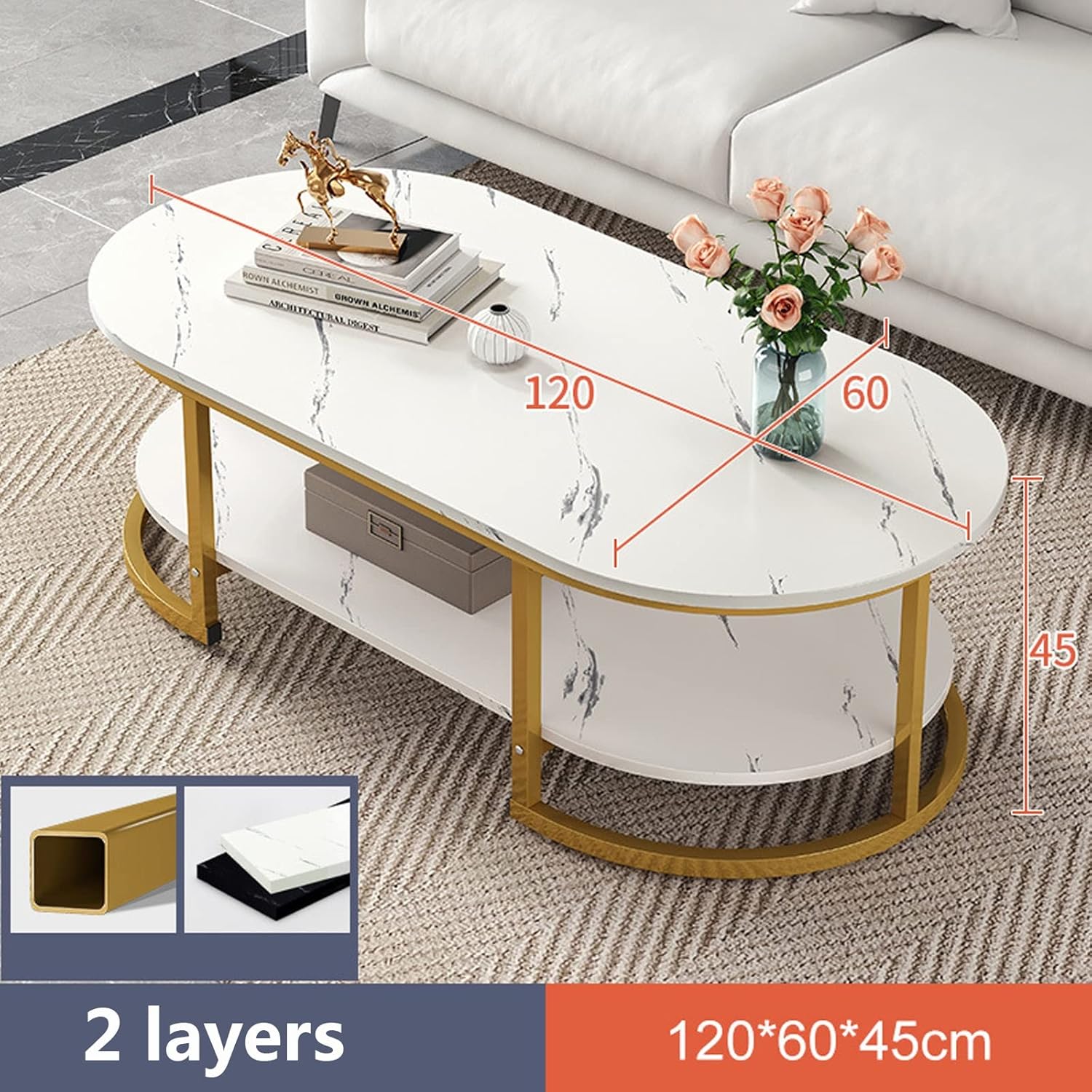 Masuta Ovala Dining Lemn Masiv Design Modern Eleganta 120 * 60 * 45cm