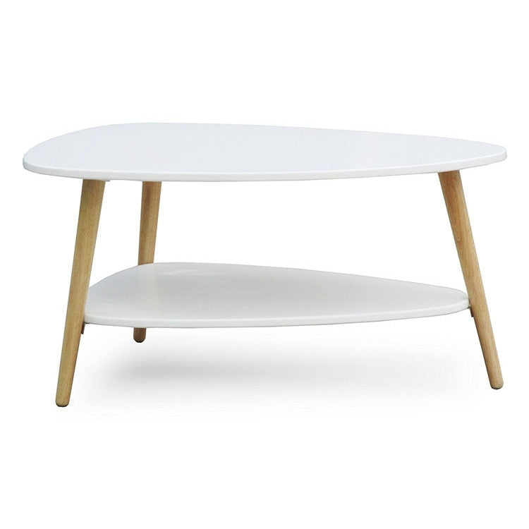 Masuta cafea ovala pentru sufragerie, din lemn MDF, 3 picioare