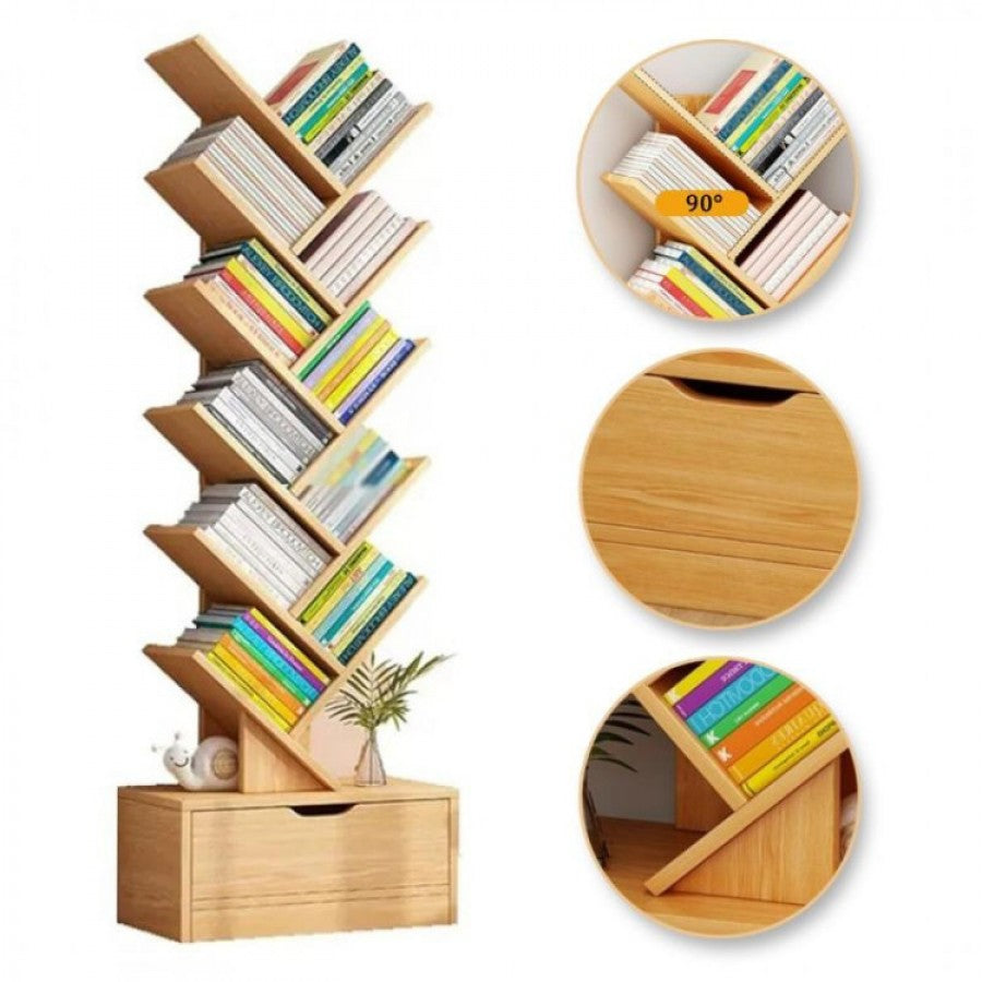 Raft depozitare carti in forma de copac 158x34 cm