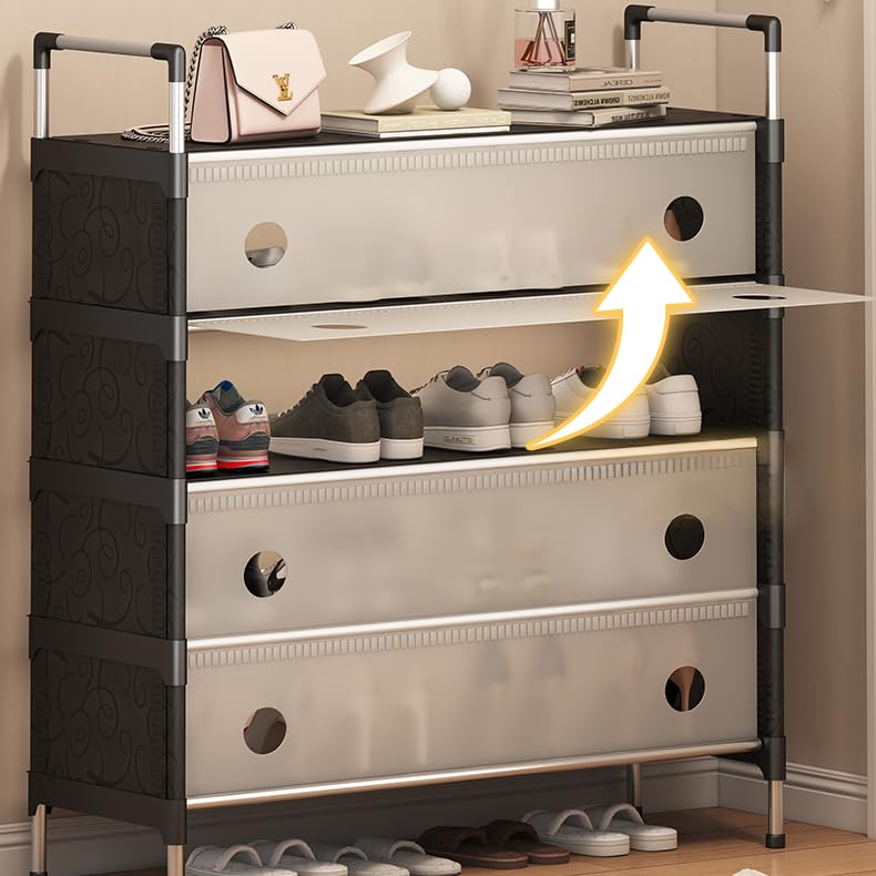 Raft pliabil pentru pantofi cu 6 etaje, design modern, stabil și multifuncțional