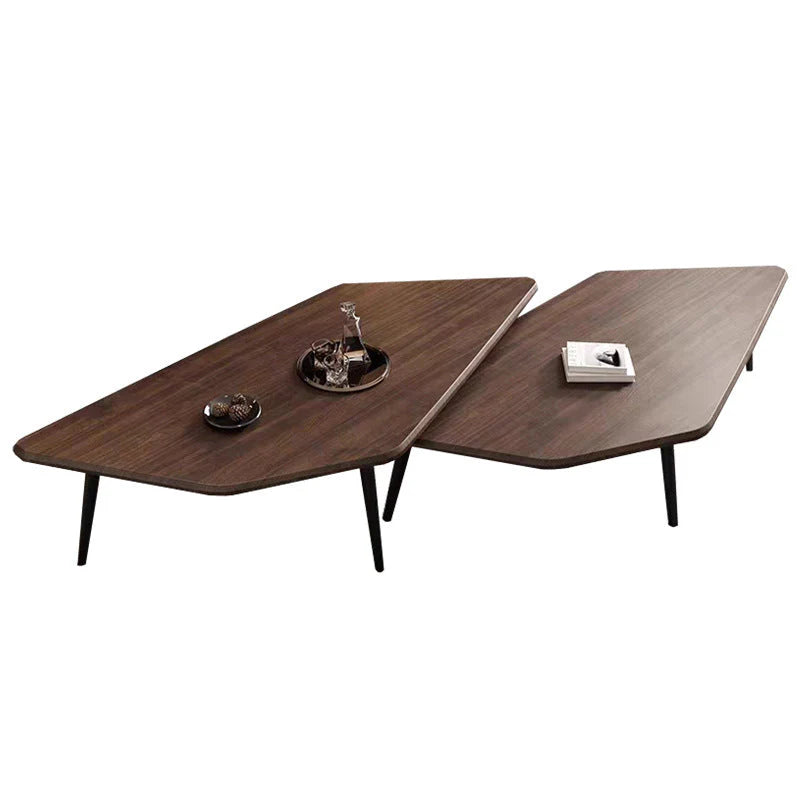 Set 2 mese cafea Gemini, design scandinav, model diamant, blat MDF 20mm