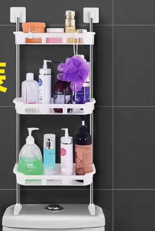 Suport multifunctional depozitare pentru toaleta, 3 polite, 88 x30cm