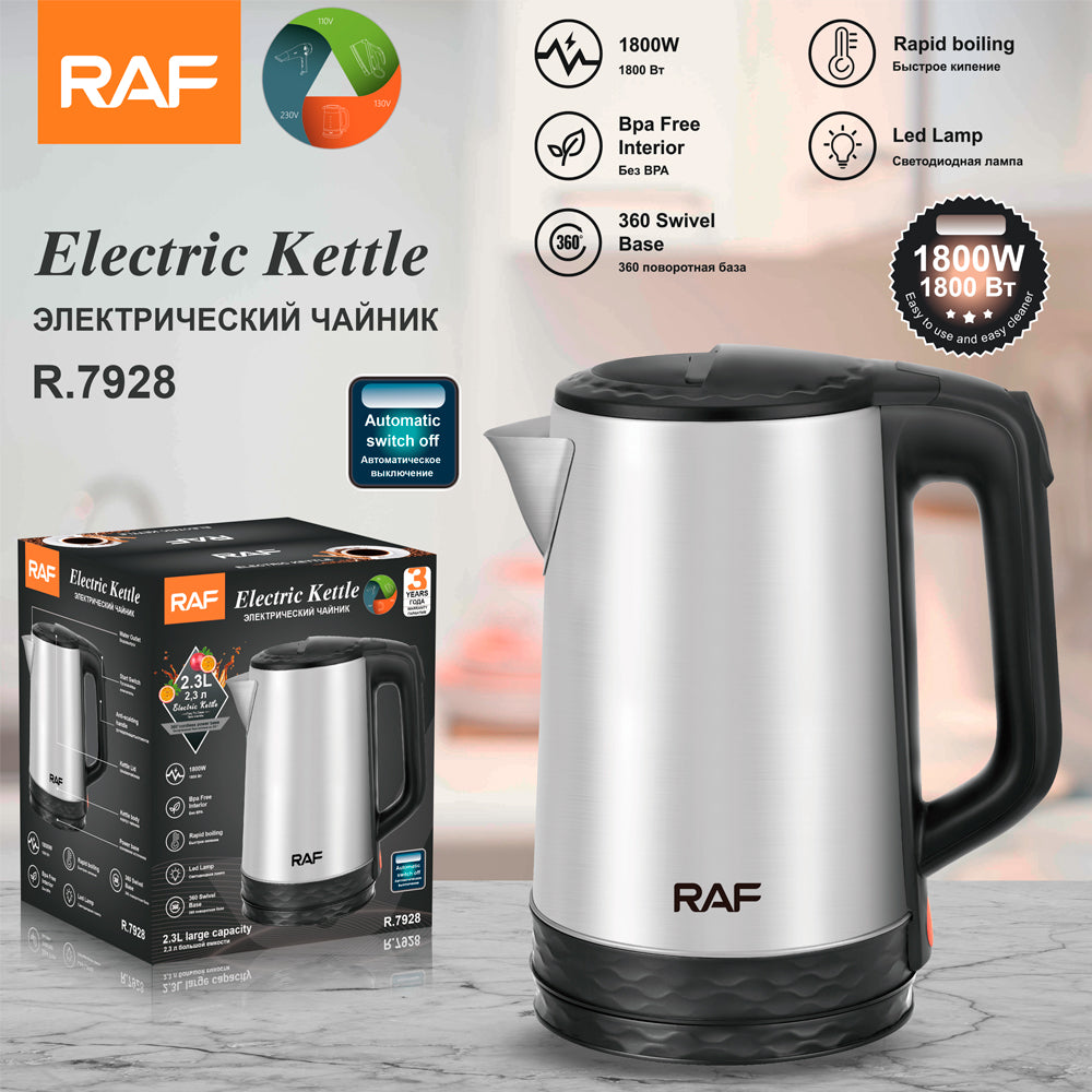 Fierbător de apă din oțel inoxidabil 2.3 L, 1800 W Raf. R.7928